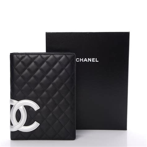 chanel agenda large|CHANEL Calfskin Quilted Large Cambon Agenda Planner Black .